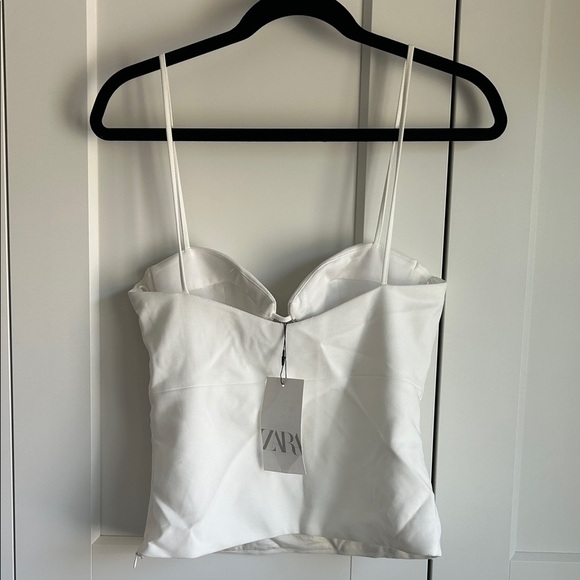 Zara White Strappy Bra Top | M - Picture 5 of 5